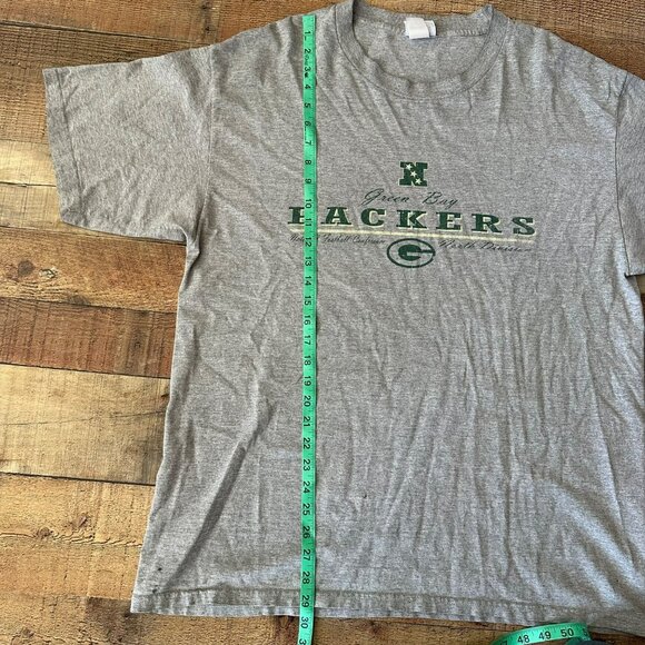 Vintage Green Bay Packers Gray Crewneck TShirt Mens Sz XL NFL Sportswear Cotton - Picture 6 of 9